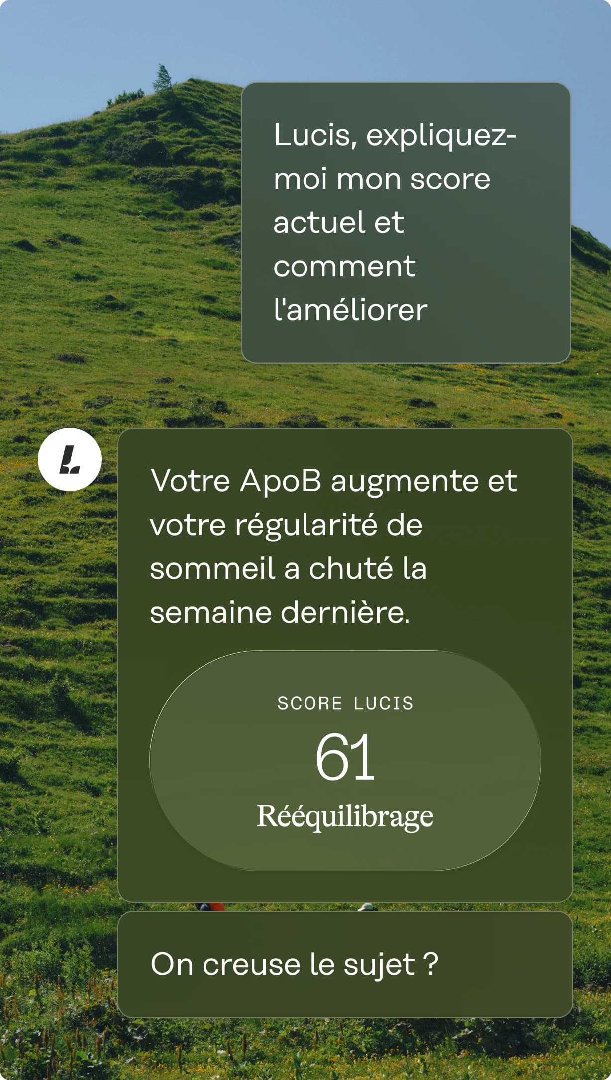 Hub de données avec vos résultats biologiques et vos appareils connectés