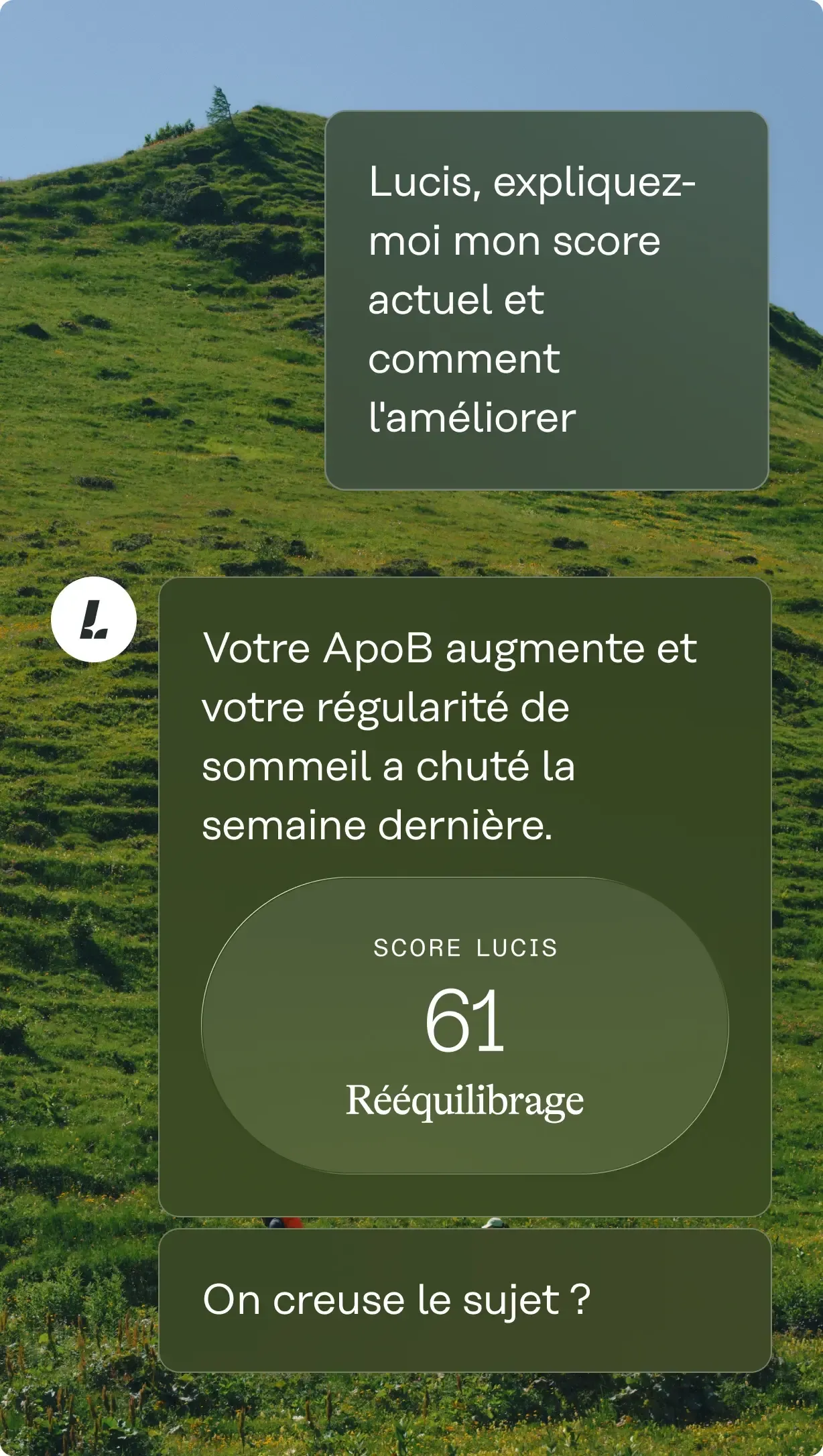 Hub de données avec vos résultats biologiques et vos appareils connectés