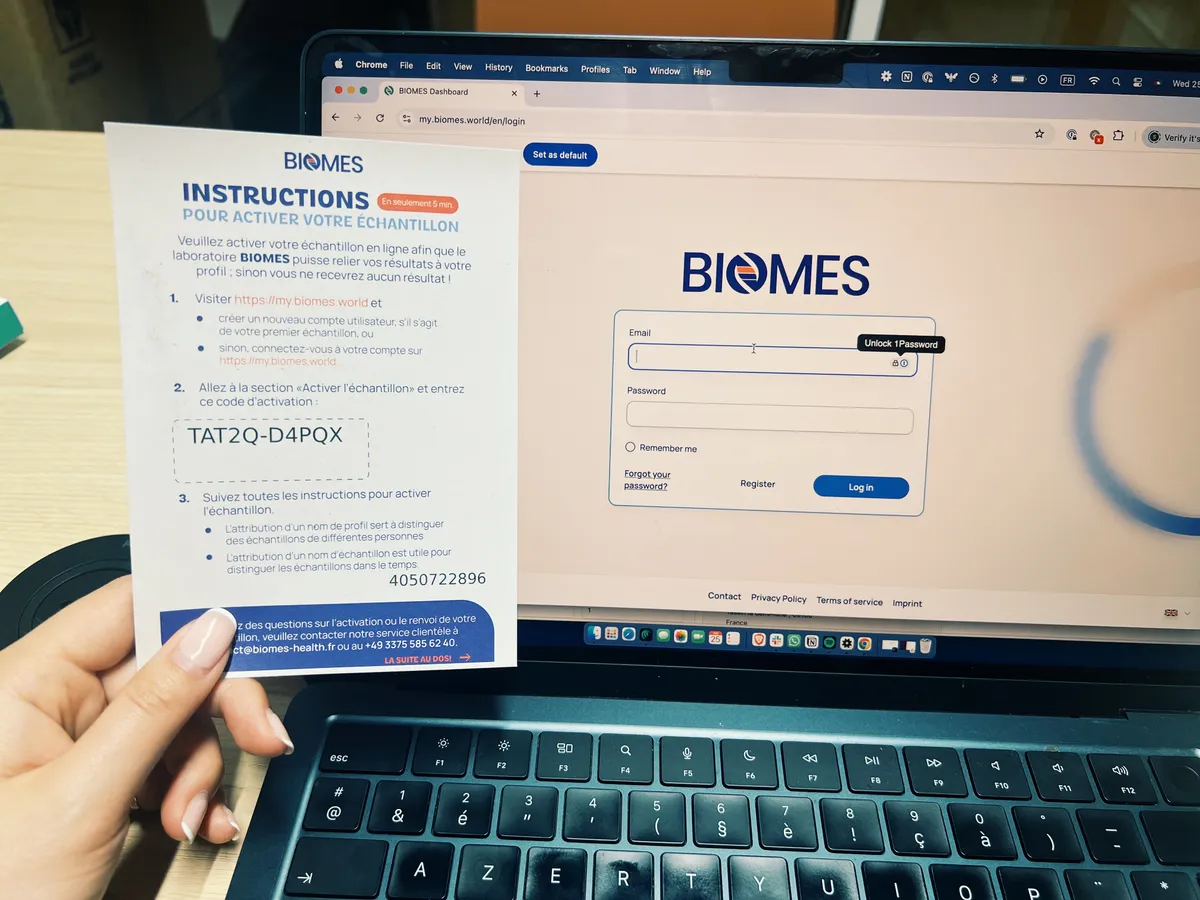 Page d'activation Biomes
