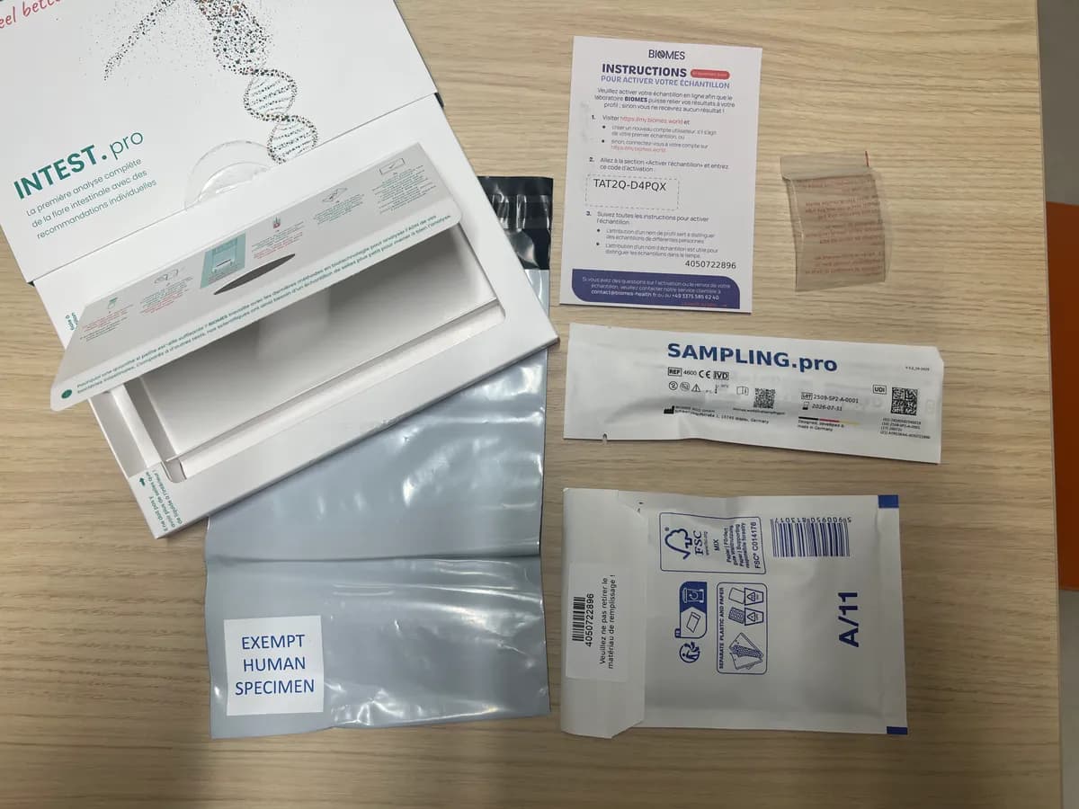 Contenu du kit microbiome